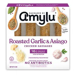 Amylu Roasted Garlic Asiago Chicken Sausage12 Oz - 12 Oz