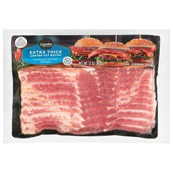 Signature Select Center Cut Extra Thick Hickory Smoked Bacon 12 Oz - 12 Oz