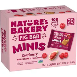 Natures Bakery Mini Raspberry Fig Bars 20 Count 1 Ounce - 20 Ct