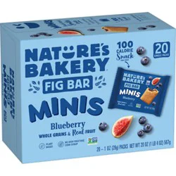 Natures Bakery Mini Blueberry Fig Bars 20 Count 1 Ounce - 20 Ct