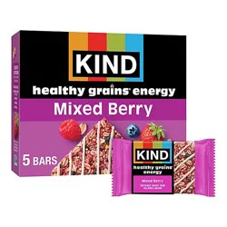 Kind Healthy Grains Energy Bars Mixed Berry Gluten Free Snack Bars - 5-1.4 Oz