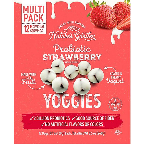 slide 1 of 11, Natures Garden Probiotic Strawberry Yoggies 6 12 X 0.7oz - 8.5 Oz, 12 ct