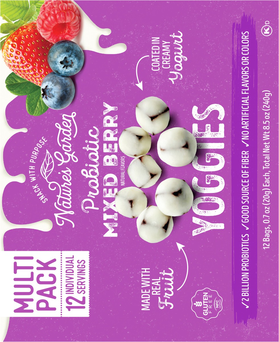 slide 3 of 11, Nature's Garden Probiotic Mixed Berry Yoggies 6 / 12 X 0.7oz - 8.5 Oz, 12 ct