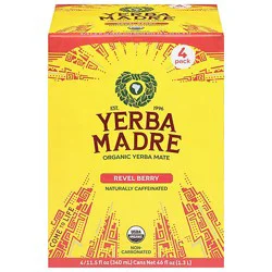 Guayaki Yerba Mate Revel Berry 4-11.5fz - 4-11.5 Fz