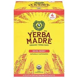 Guayaki Yerba Mate Revel Berry 4-11.5fz - 4-11.5 Fz