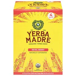 Guayaki Yerba Mate Revel Berry 4-11.5fz - 4-11.5 Fz