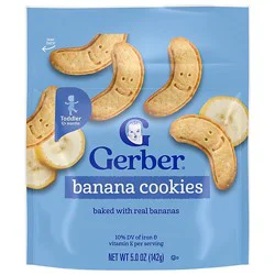 Gerber Snacks For Toddler Infant Age Up Banana Cookies 5oz Bag - 5 Oz