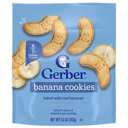 Gerber Snacks For Toddler Infant Age Up Banana Cookies 5oz Bag - 5 Oz