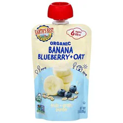 Earths Best Wholesome Breakfast Banana Blueberry Oat - 3.5 Oz