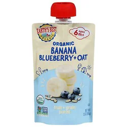 Earths Best Wholesome Breakfast Banana Blueberry Oat - 3.5 Oz