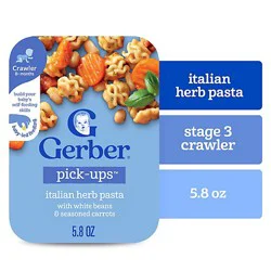 Gerber Infant Age Up Meal Italian Pasta White Bean Carrot - 5.8 Oz
