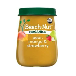 Beech-Nut Organics Stage 2 Organic Baby Food Pear Mango & Strawberry - 4 Oz