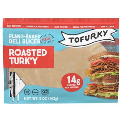 slide 1 of 1, Tofurky Deli Slices Turkey Plant Based - 5 Oz, 5 oz