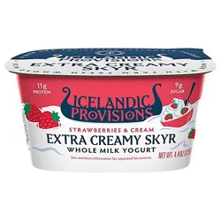 Icelandic Provisions Strawberries And Cream Skyr 4.4oz - 4.4 Oz