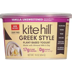 Kite Hill Greek Yogurt Vanilla Unsweetened - 16 Fz