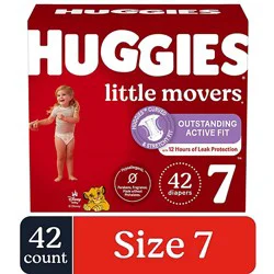 Huggies Little Movers Baby Diapers Size 7 (41+ Lbs) - 42 Count