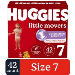Huggies Little Movers Baby Diapers Size 7 (41+ Lbs) - 42 Count