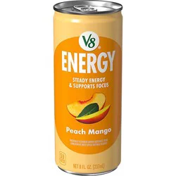 V8 Energy Peach Mango Juice Energy Drink 8 Fl Oz Can - 8 Fz