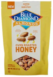 Blue Diamond Almonds Oven Roasted Honey 8oz - 8 Oz