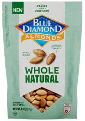 Blue Diamond Almonds Whole Natural 8oz - 8 Oz