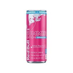 Red Bull Summer Edition Sugarfree Energy Drink White Peach 80mg Caffeine - 8.4 Fl. Oz.