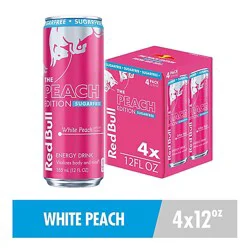 Red Bull Summer Edition White Peach Sugarfree Energy Drink In Cans - 4-12 Fl. Oz.