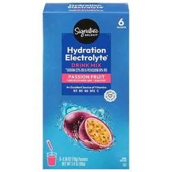 Signature Select Passion Fruit Hydration Electrolyte Drink Mix 6 Ct - 6 Ct