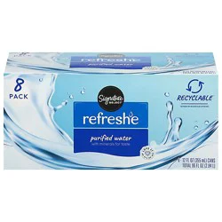 Signature Select Refreshe Purified Drinking Water - 8-12 Fl. Oz.