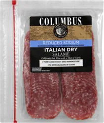 Columbus Reduced Sodium Italian Dry Salame Pillow Pack - 10 Oz
