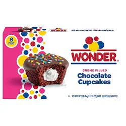 Wonder Creme Filled Chocolate Cupcakes 8 Count - 16 Oz