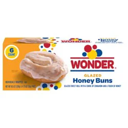 Wonder Glazed Honey Buns 6 Count - 10.5 Oz