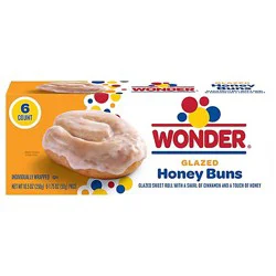 Wonder Glazed Honey Buns 6 Count - 10.5 Oz