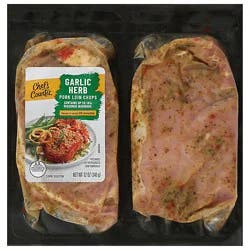 Chef's Counter Garlic Herb Pork Chops - 12 Oz