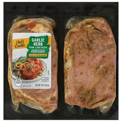 Chef's Counter Garlic Herb Pork Chops - 12 Oz