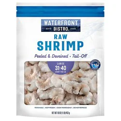 Waterfront Bistro Shrimp Raw 31-40 Ct P&d T-Off - 1 Lb