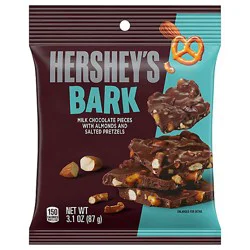 Hersheys Bark Chocolate Candy Pieces With Salted Peanuts & Pretzels Peg Bag - 3.1 Oz
