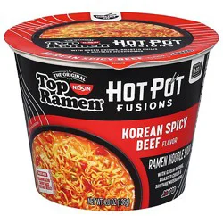 Nissin Top Ramen Hot Pot Fusions Korean Spicy Beef 4.8oz - 4.8 Oz
