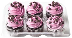 Chocolate Cupcakes With Mixed Berry Buttercream Icing 6 Count - Ea