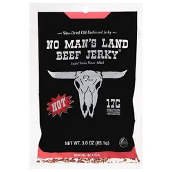 No Man's Land Beef Jerky Hot - 3 Oz