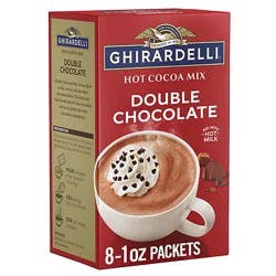 Ghirardelli Double Chocolate Hot Cocoa Mix Carton - 8 Oz