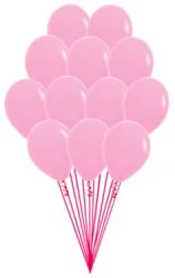 Gender Reveal Balloons Latex Dozen Pink - Ea
