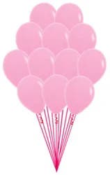 Gender Reveal Balloons Latex Dozen Pink - Ea