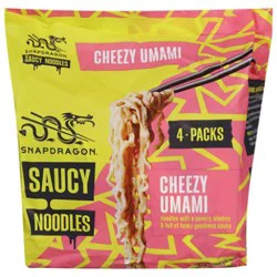 Snapdragon Noodles Saucy Cheezy Umami 4pk - 16.9 Oz