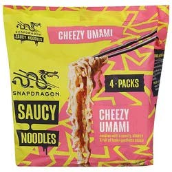 Snapdragon Noodles Saucy Cheezy Umami 4pk - 16.9 Oz