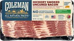 Coleman Hickory Smoked Uncured Bacon 12 Oz - 12 Oz