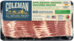 Coleman Applewood Uncured Bacon 12 Oz - 12 Oz