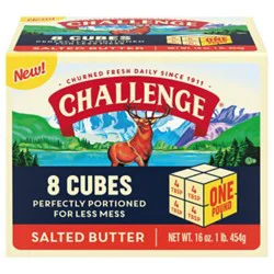 Challenge Salted Butter Cubes , 8-2 Oz Cubes, 16 Oz - 16 Oz