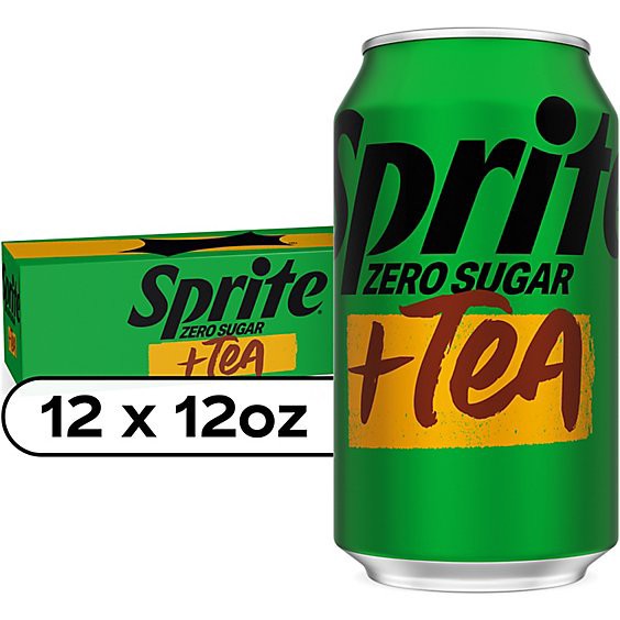 slide 1 of 3, Sprite & Tea Zero Sugar - 12-12 Fl. Oz., 12 ct; 12 fl oz