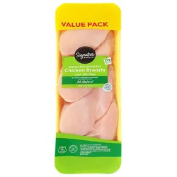Signature Select Chicken Breast Boneless Skinless With Rib Meat - 3.5 Lb