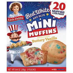 Little Debbie Red White And Blue Mini Muffins Family Pack - 8.44 Oz
